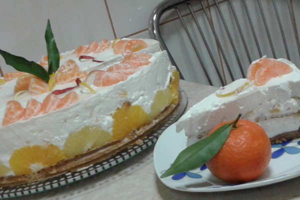 Cheesecake cu clementine si portocale