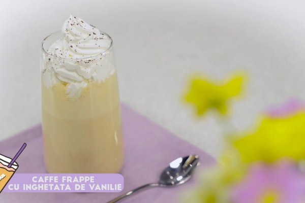 Caffe Frappe cu inghetata de vanilie