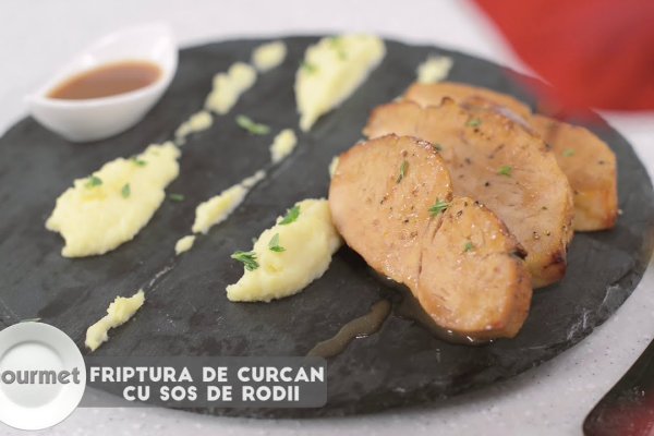 Friptura de curcan cu sos de rodii - Reteta video
