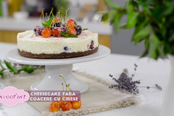 Cheesecake fara coacere cu cirese