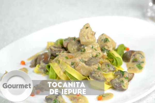 Tocanita de iepure, cu sos alb - Reteta video