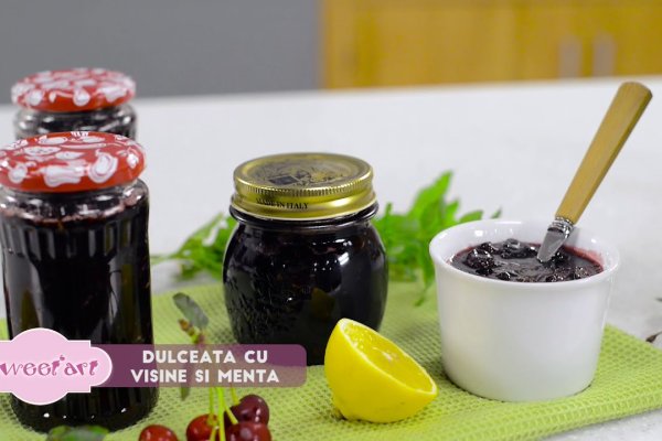 Dulceata de visine cu menta