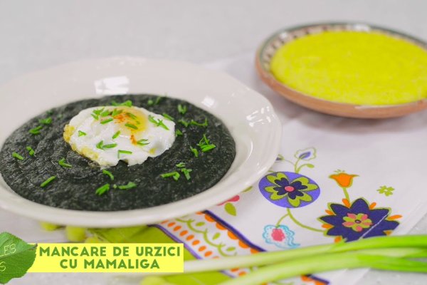 Mancare de urzici cu mamaliga