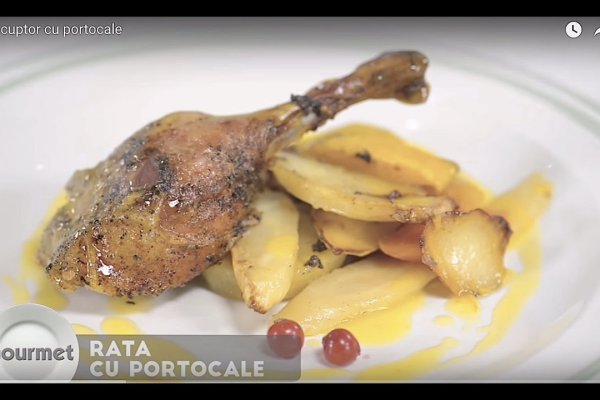 Rata la cuptor cu portocale - Reteta video