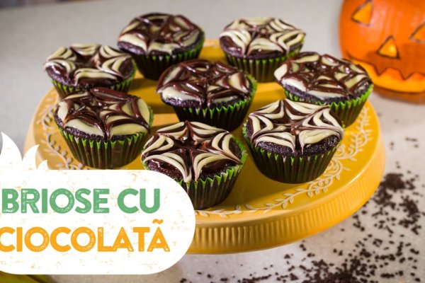 Briose cu ciocolata pentru Halloween