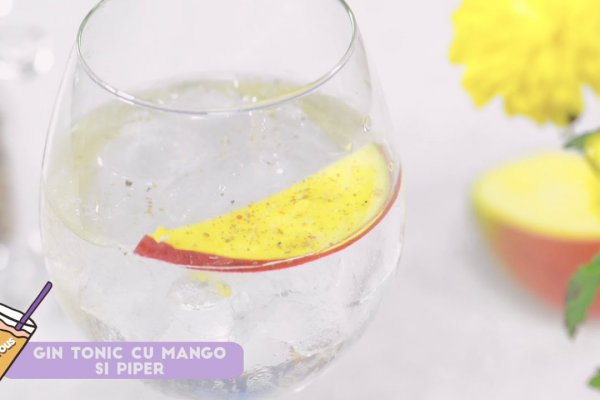 Gin tonic cu mango si piper - Reteta video