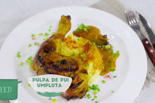 Pulpa de pui umpluta cu legume si carne tocata de porc