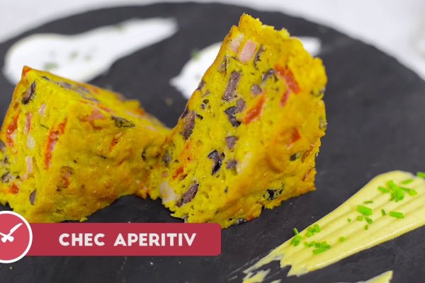 Chec aperitiv cu masline si kaizer afumat