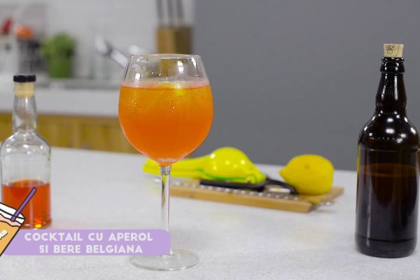 Cocktail cu Aperol si bere Belgiana