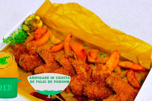 Aripioare in crusta de fulgi de porumb
