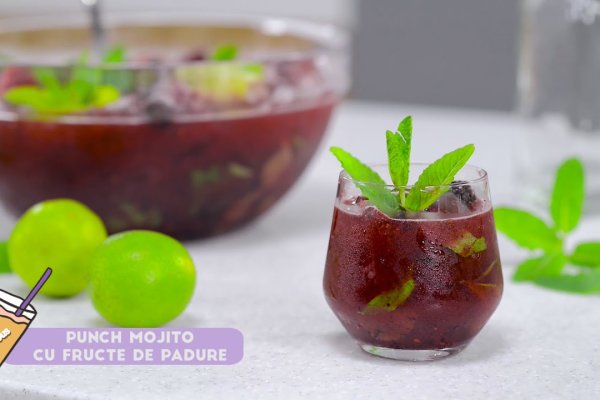 Punch Mojito cu fructe de padure