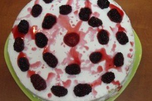 Tort cu fructe de padure si crema de vanilie