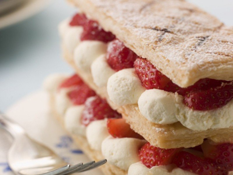 Mille-feuille cu capsuni