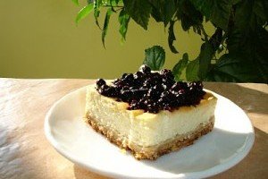 Cheescake cu dulceata de afine