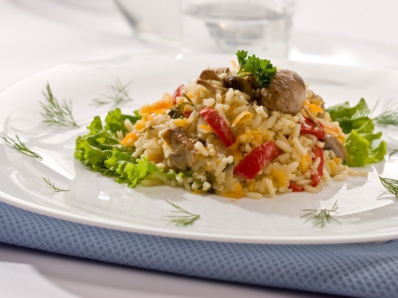 Risotto milanez cu ciuperci