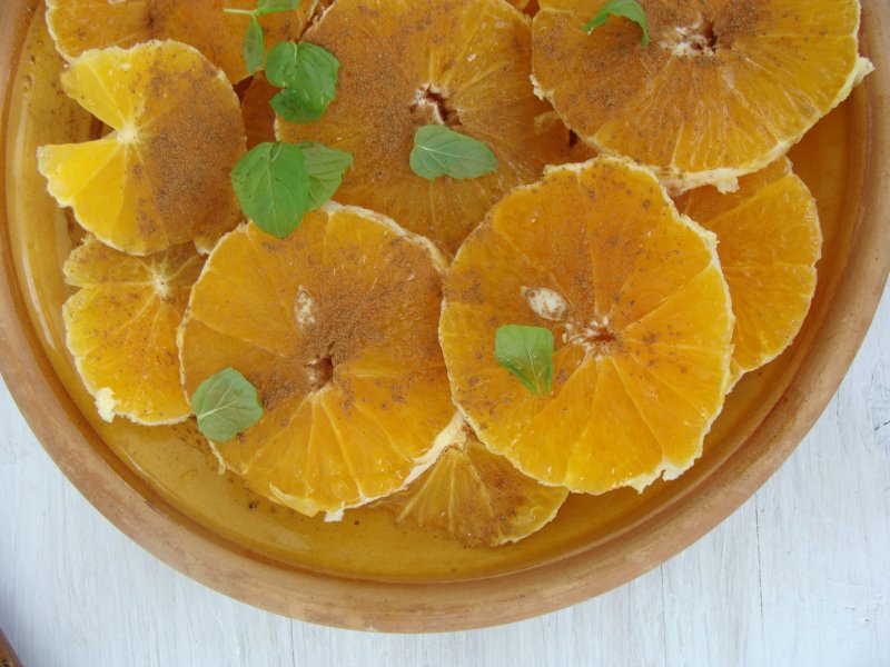 Salata de portocale cu scortisoara si menta