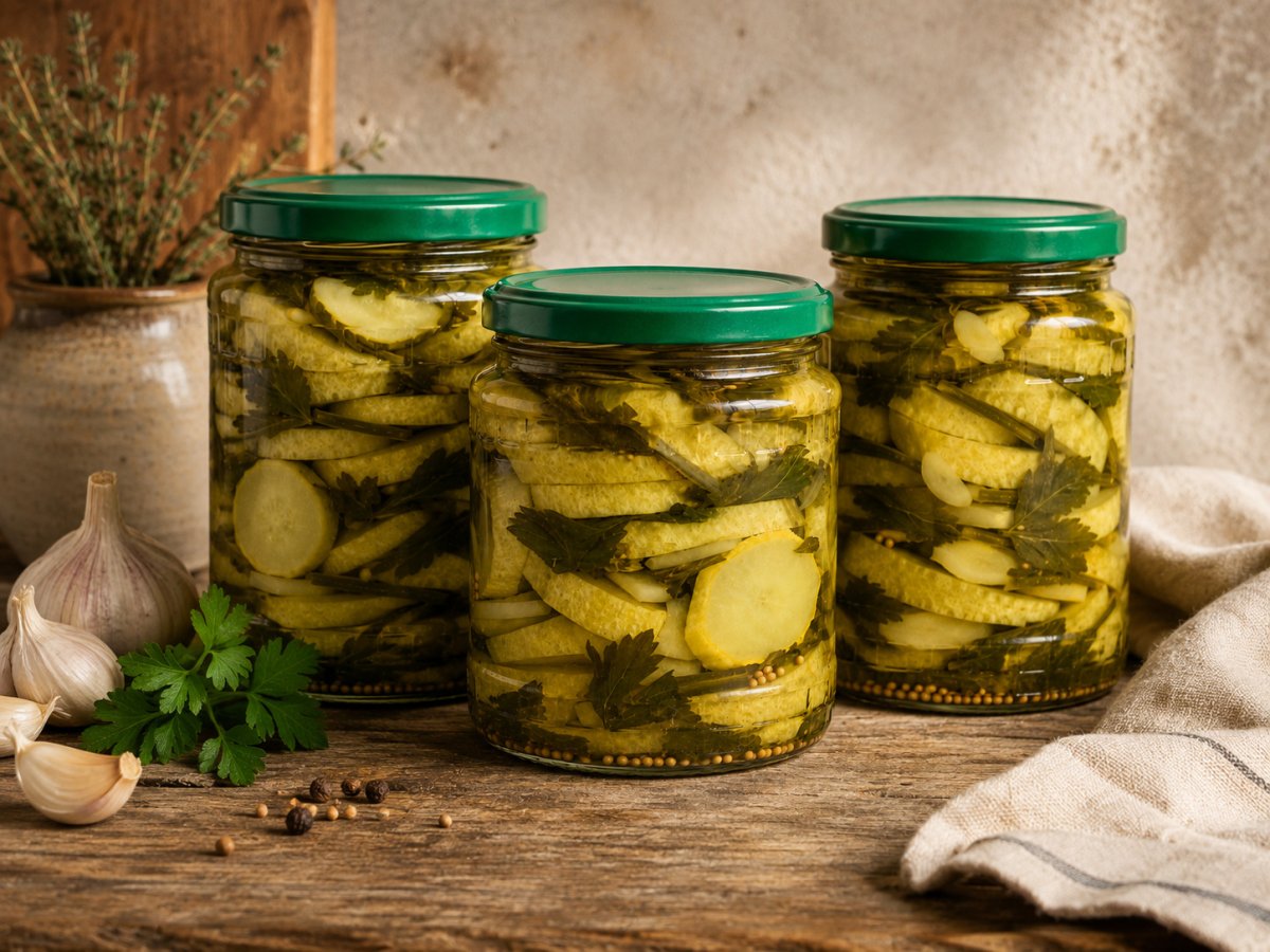 Dovlecei conservati pentru salata