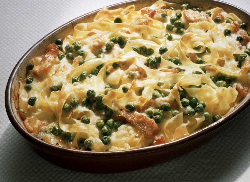 Gratin de paste cu mazare