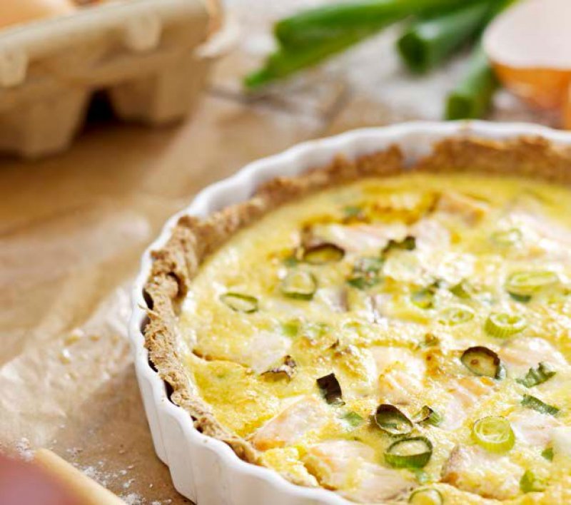 Quiche cu somon