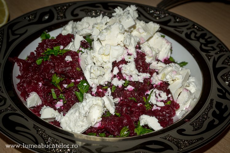 Salata de sfecla rosie cu branza feta