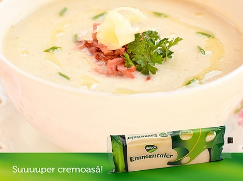 Supa crema de conopida cu emmentaler