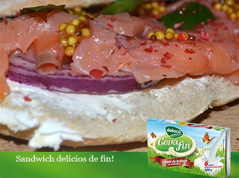 Sandwich fin cu somon