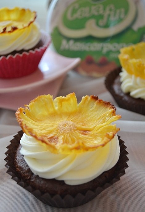 Muffins cu ananas si mascarpone