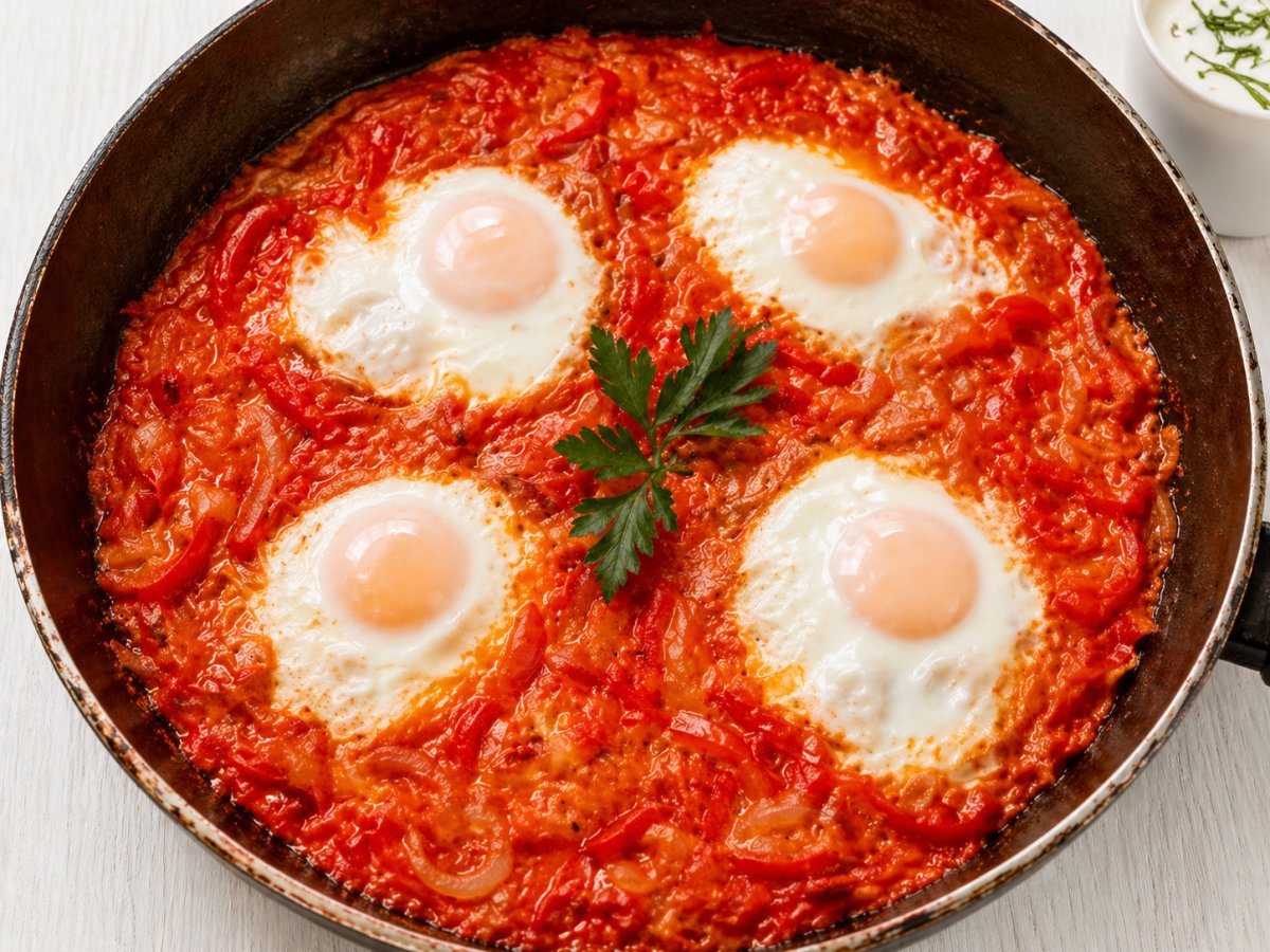 Oua cu legume in stil turcesc (Menemen)