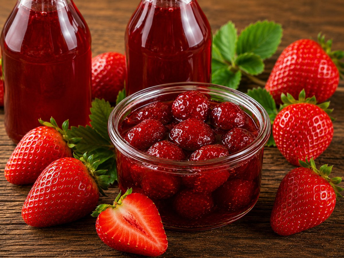 Dulceata si sirop de capsuni