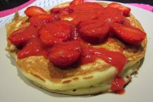 Pancakes cu capsuni