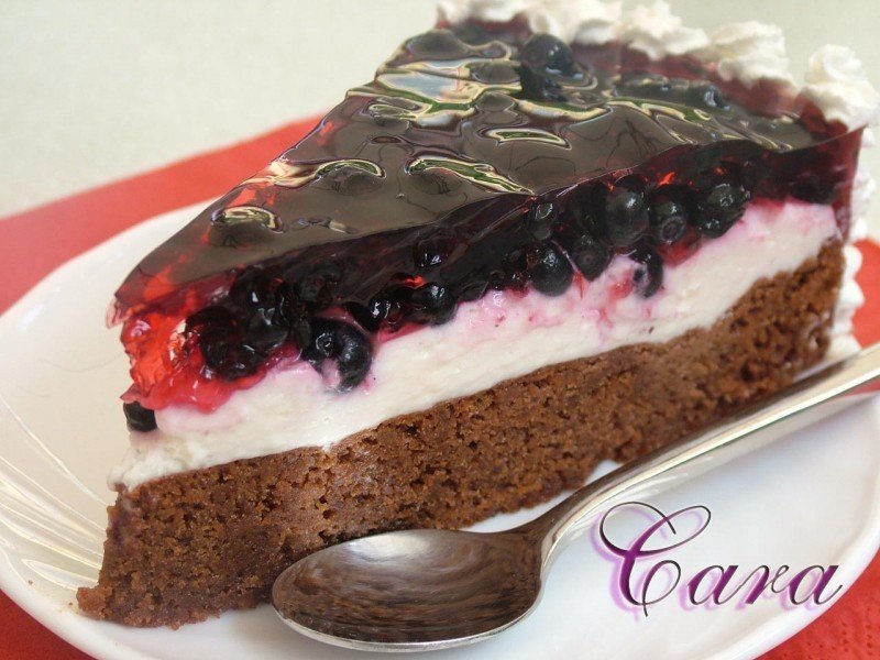 Tarta mascarpone cu afine