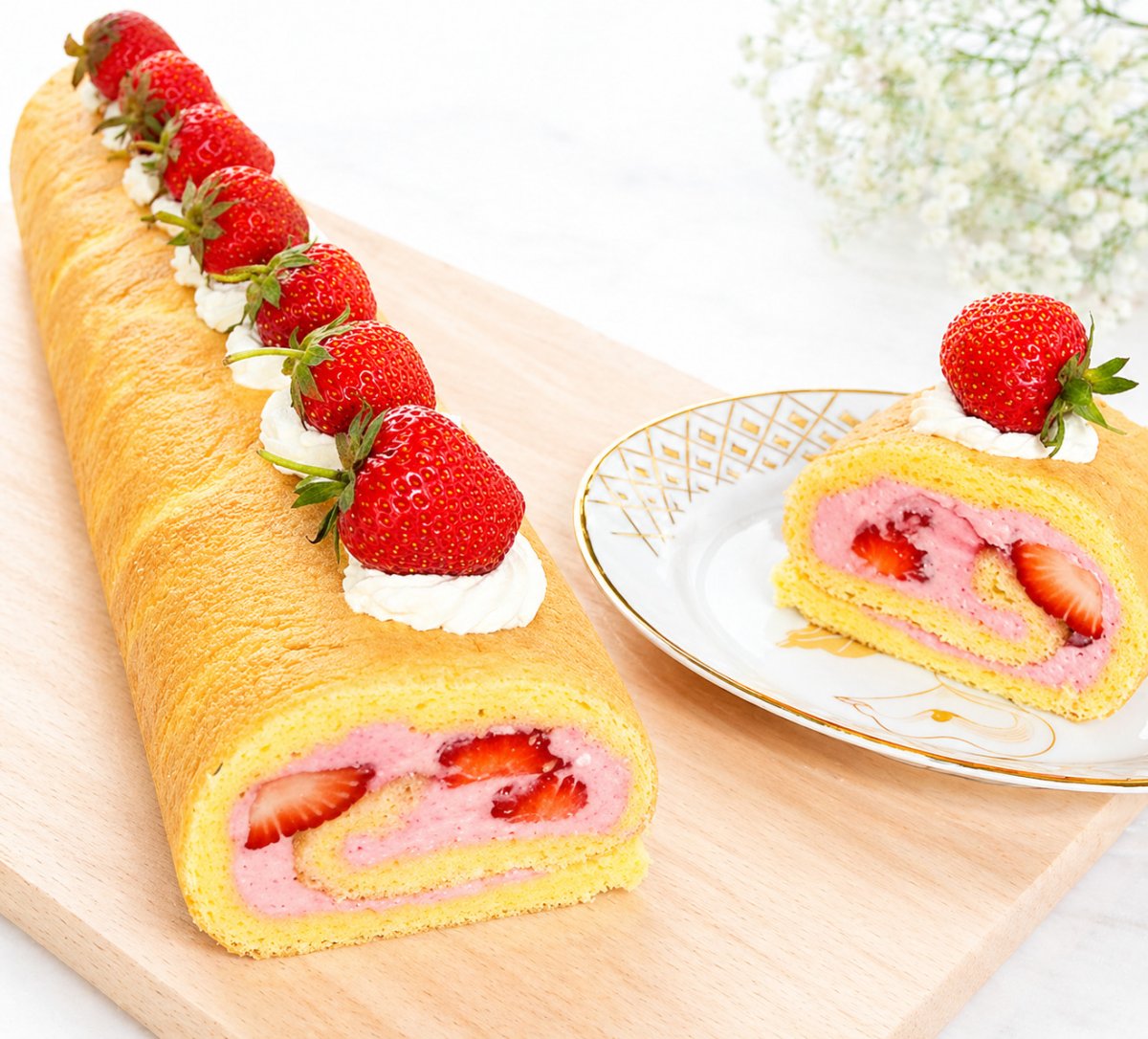 Rulada mea cu capsuni, zmeura, mure sau afine