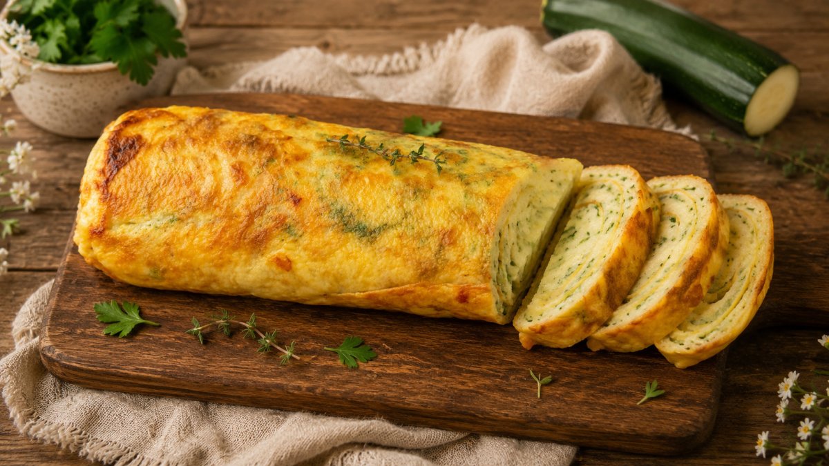 Rulada de clatite cu dovlecei