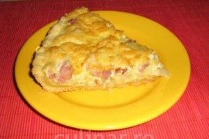 Quiche cu ceapa si sunca