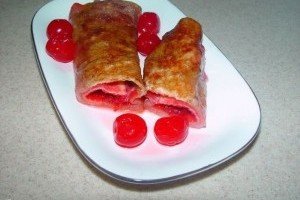 Cherry Enchiladas, tortilla umpluta cu cirese