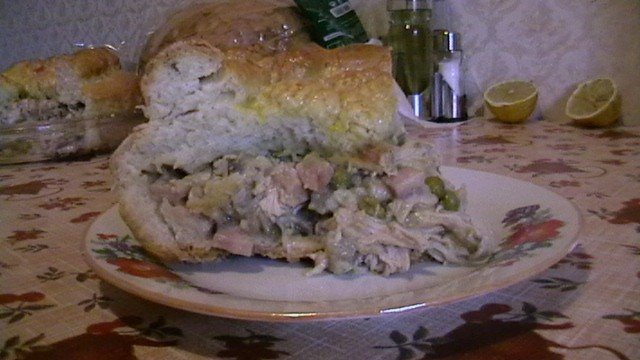 Placinta de pui cu ciuperci