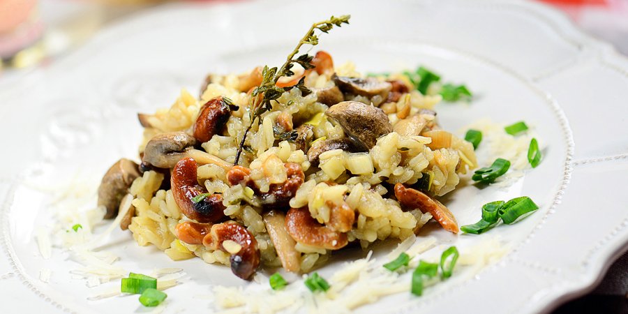 Risotto cu ciuperci, caju si parmezan