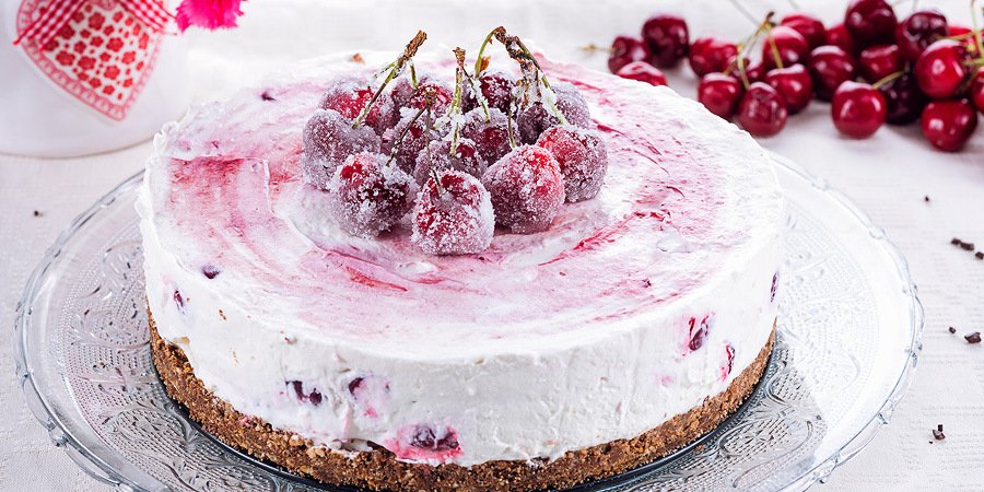 Cheesecake rece cu cirese