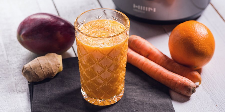 Smoothie de crestere a imunitatii cu mango si ghimbir