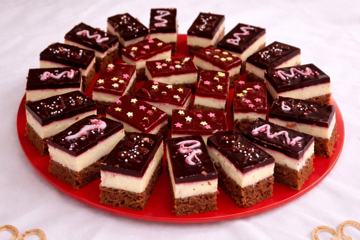 Prajitura cu mousse de vanilie si jeleu de fructe