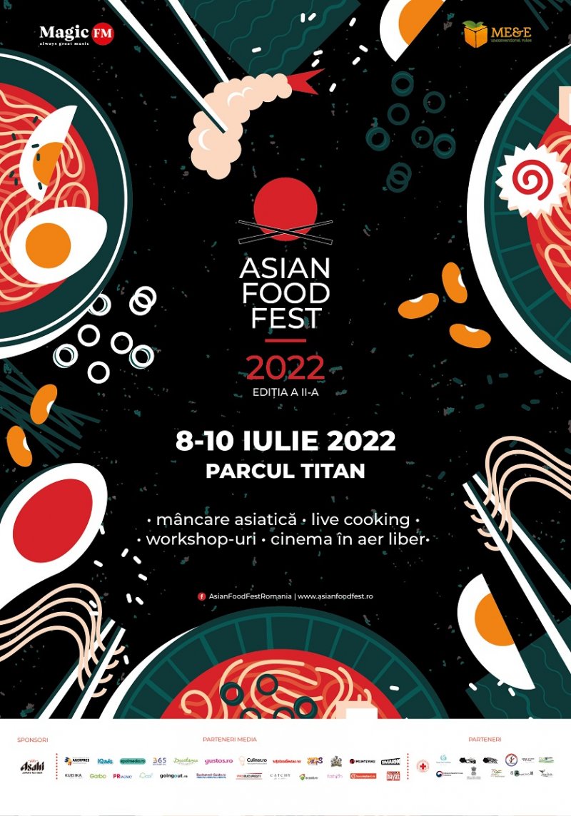 Mâncare asiatică și filme în aer liber,  la Asian Food Fest, între 8 – 10 iulie