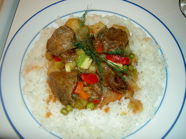 Salona cu carne de vita