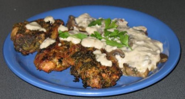 Cotlet de vitel in crusta de verdeata