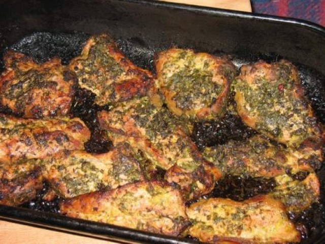 Cotlet de vitel in crusta de verdeata