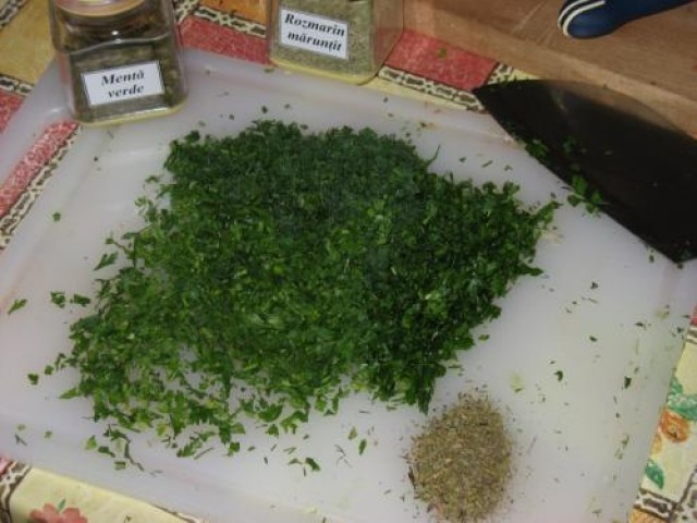 Cotlet de vitel in crusta de verdeata