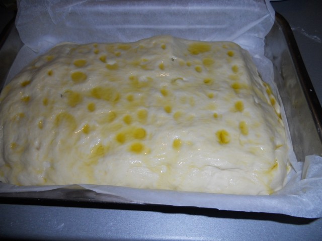 Foccacia cu vinete si mozzarella