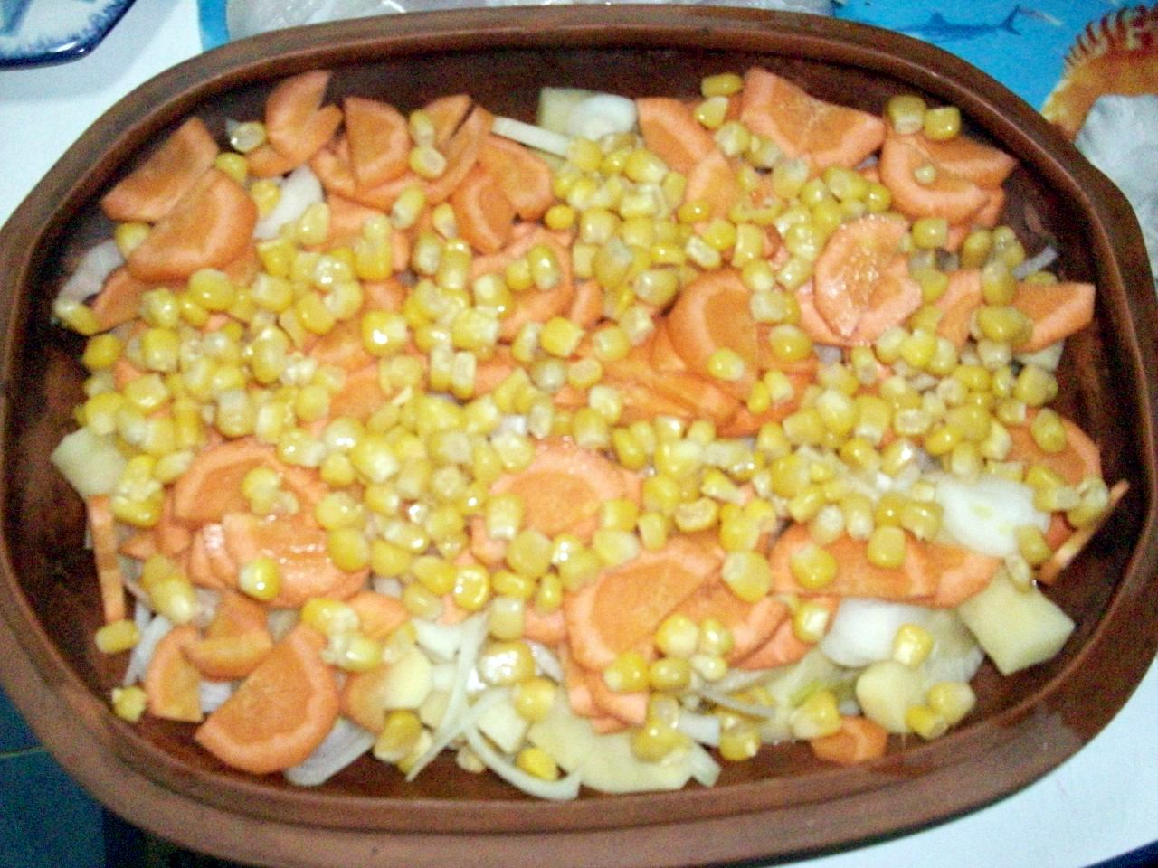 Peste pe pat de legume