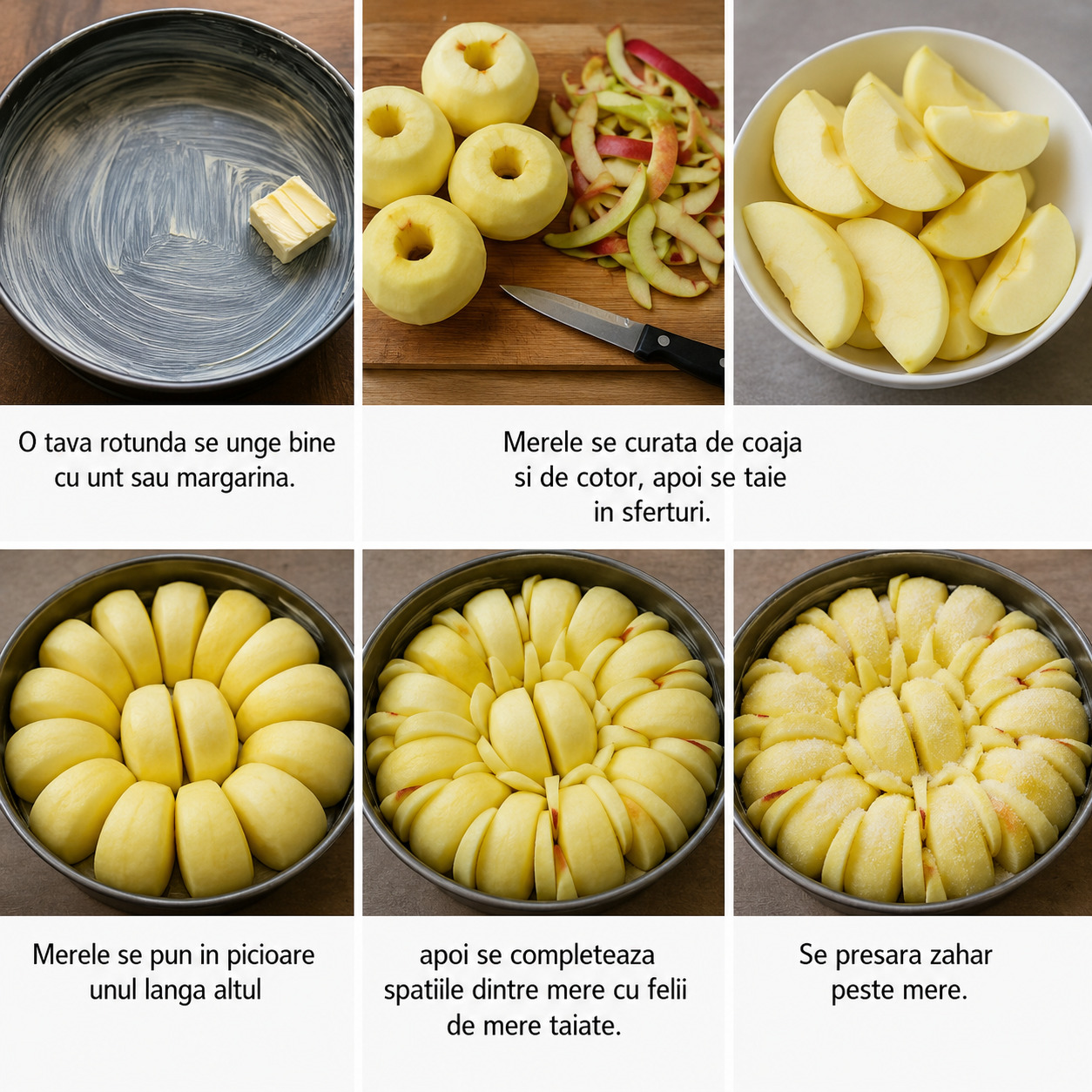 Tort de mere cu glazura de iaurt