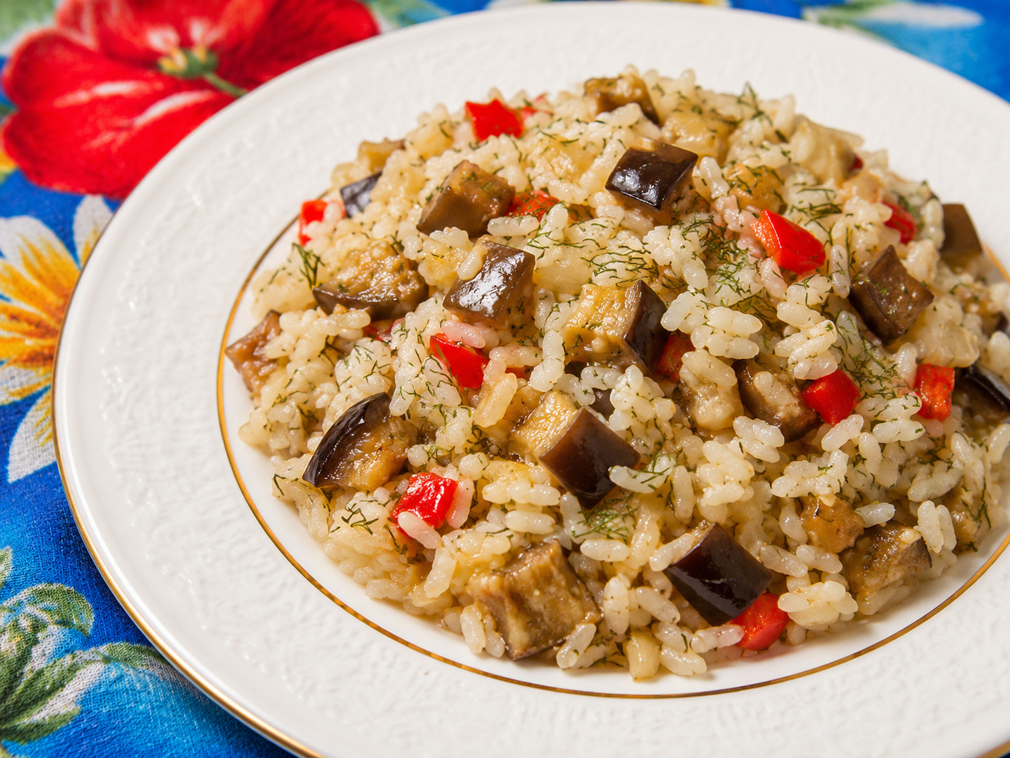 Pilaf turcesc cu vinete