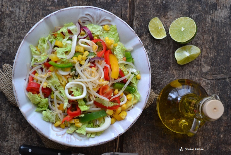 Salata cu legume si calamari